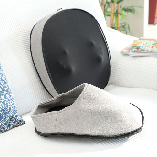 2-i-1 shiatsu värmemassager öppen och stängd vy